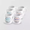 6 Tazas blancas personalizadas