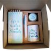 Kit de regalo personalizado taza más agenda más vela más lapicero